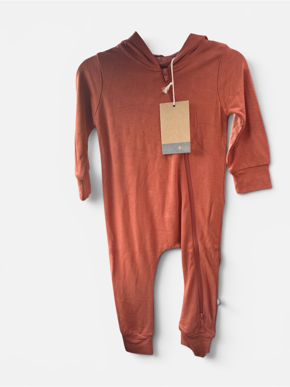 +NWT Kyte Baby Rust Hooded Zip Footless Sleeper 6-12M